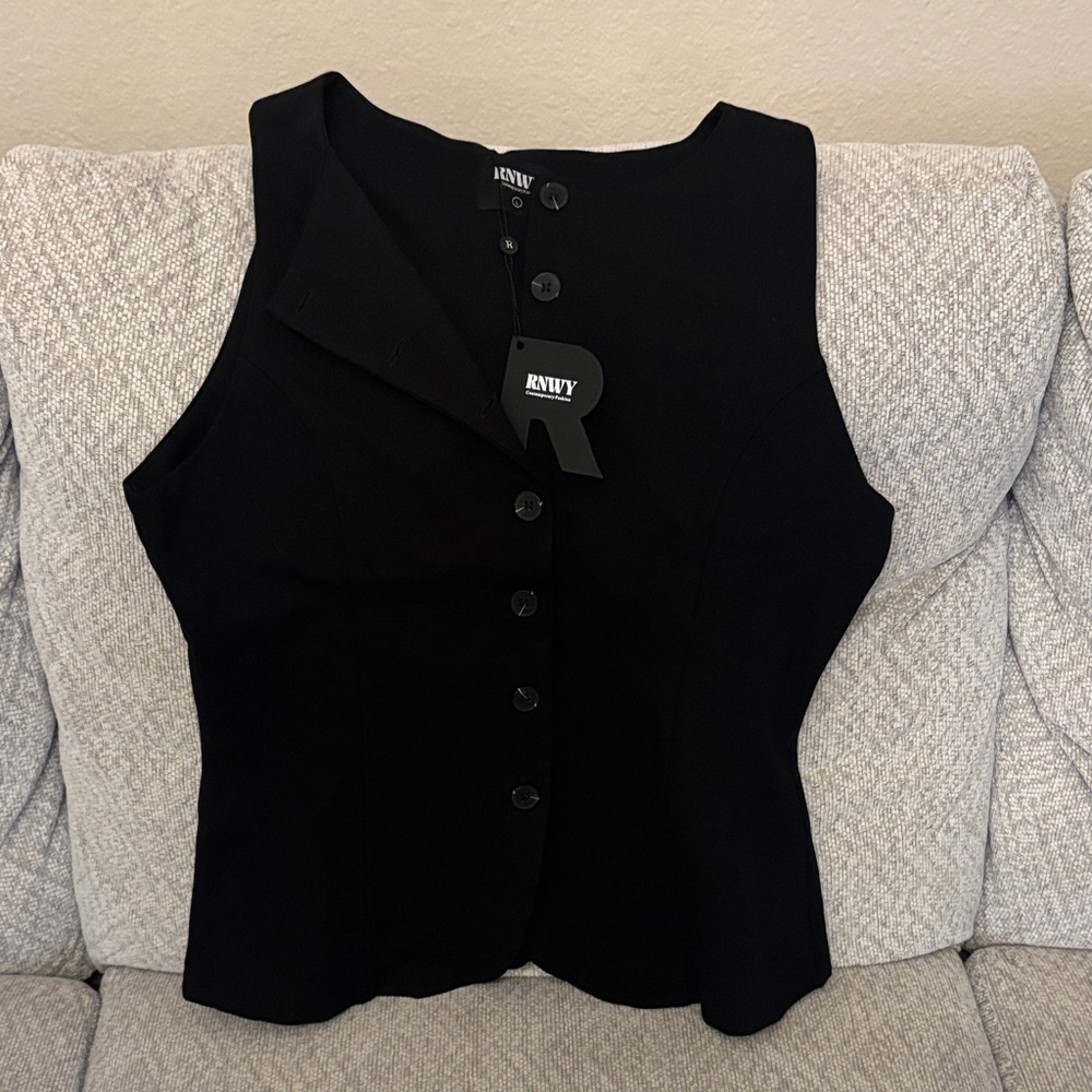 Envy Classic Black Button-Up Blouse